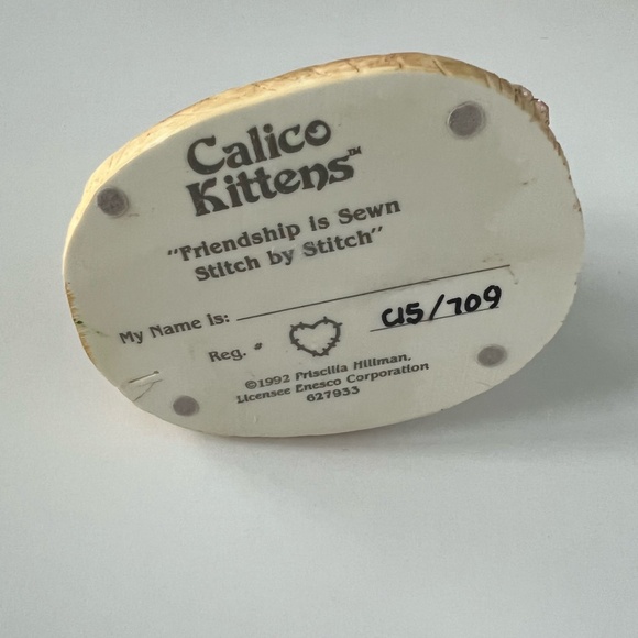 Vintage Calico Kittens Bundle of 3 Enesco Figurines - Picture 5 of 13